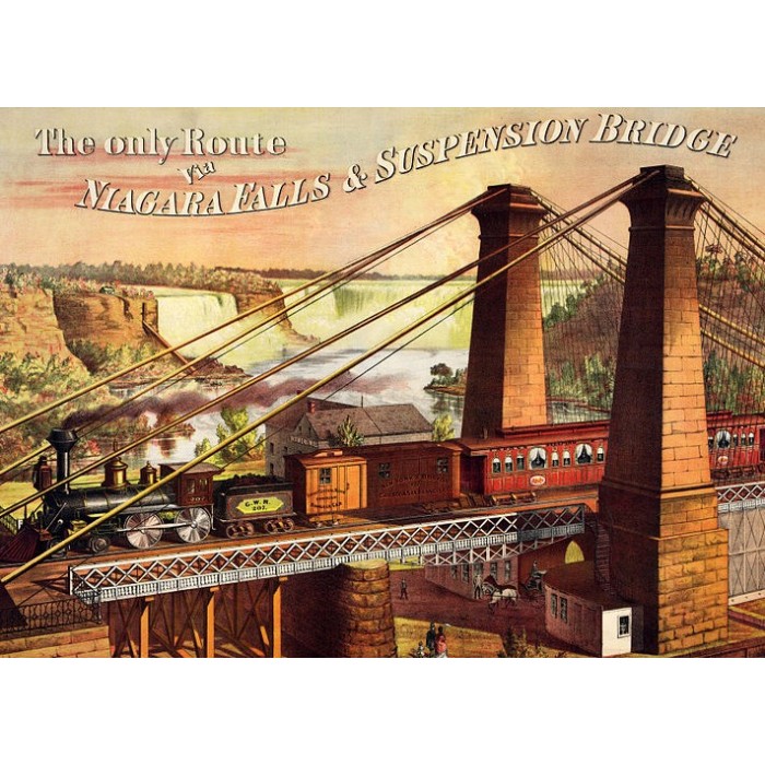 Puzzle Dtoys-74966 The only Route via Niagara Falls & Suspension Bridge