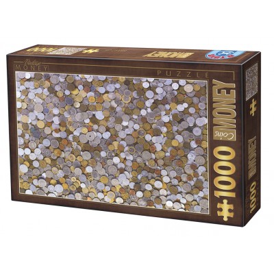 Puzzle Dtoys-76441 Collection Vintage - Pièces de Monnaie