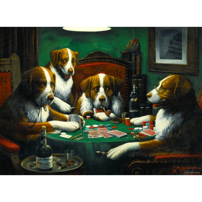 Puzzle  Dtoys-77394 Cassius Marcellus Coolidge - Poker Game