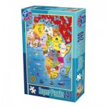 Puzzle  Dtoys-78506 Carte de l'Afrique