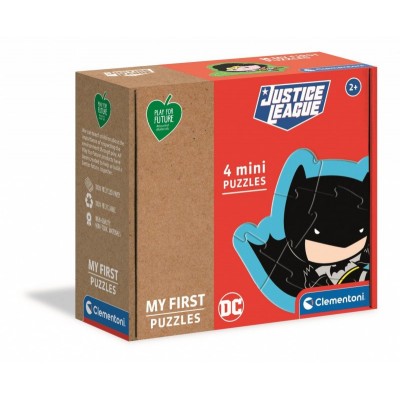 Clementoni-20830 My First Puzzle - Justice League (4 Puzzles)