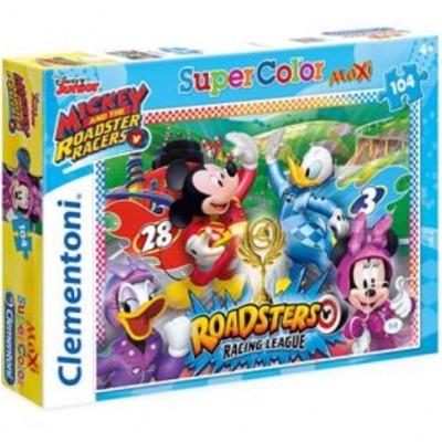 Puzzle Clementoni-23715 Pièces XXL - Mickey and the Roadster Racers