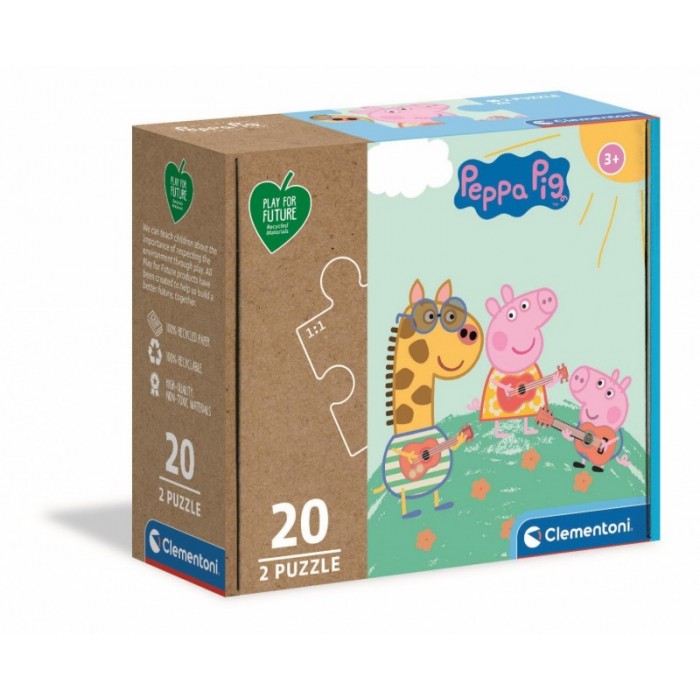 Clementoni-24783 2 Puzzles - Peppa Pig