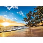 Puzzle  Clementoni-31681 Soleil Couchant sur une Plage des Tropiques