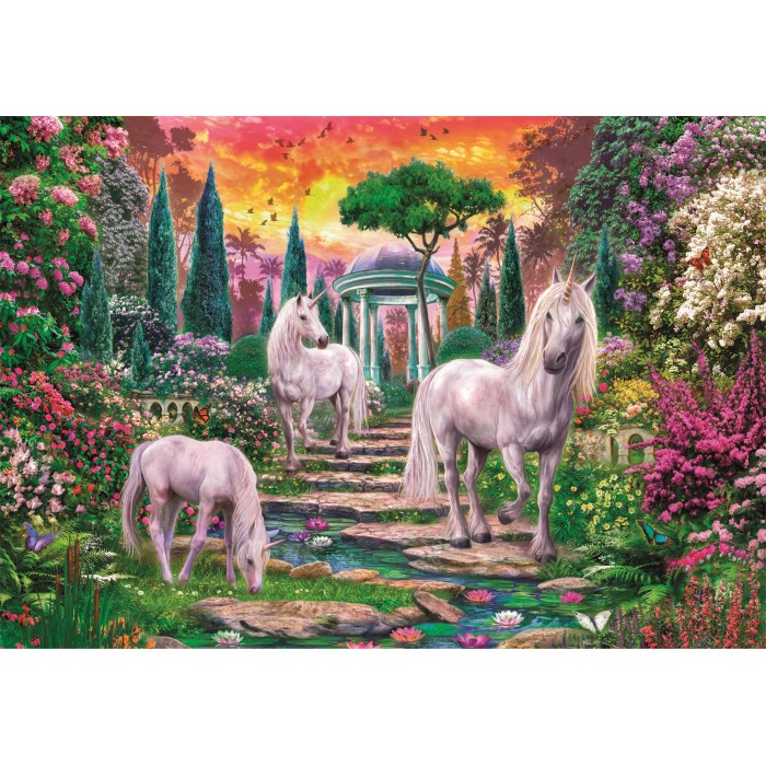 Puzzle Clementoni-32575 Licorne De Jardin Classique