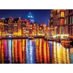 Puzzle  Clementoni-35037 Amsterdam by Night