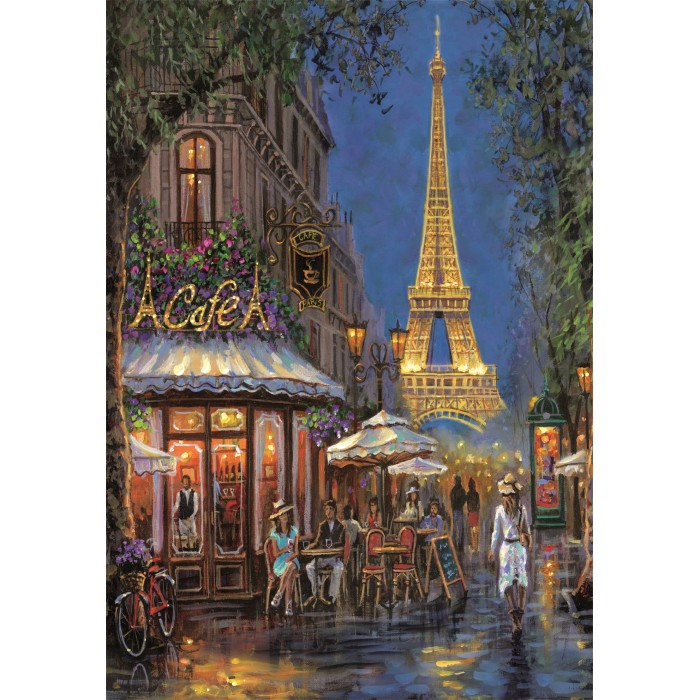 Puzzle  Clementoni-35577 Nuit Au Café Eiffel