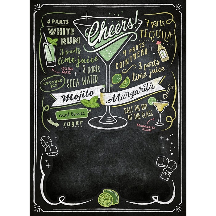 Clementoni-39467 Puzzle Tableau Noir - Cheers