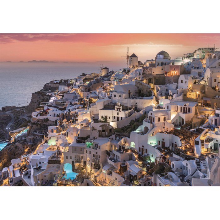 Puzzle  Clementoni-39933 Ombres De Santorin