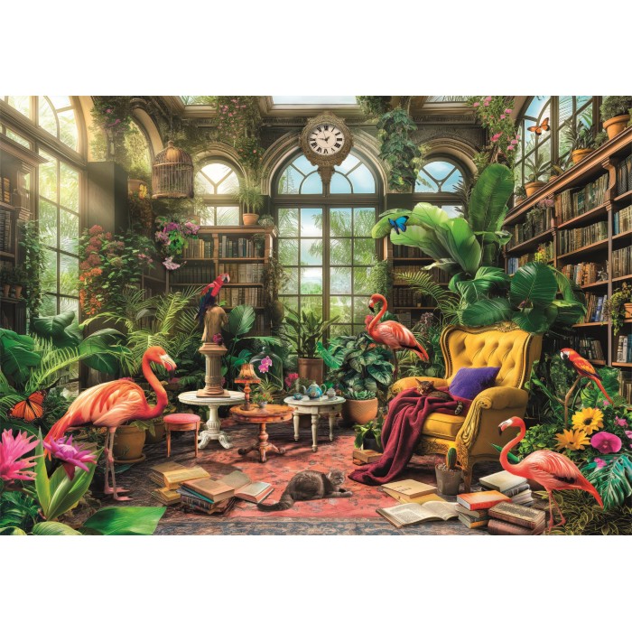 Puzzle  Clementoni-39936 La Bibliothèque De La Serre