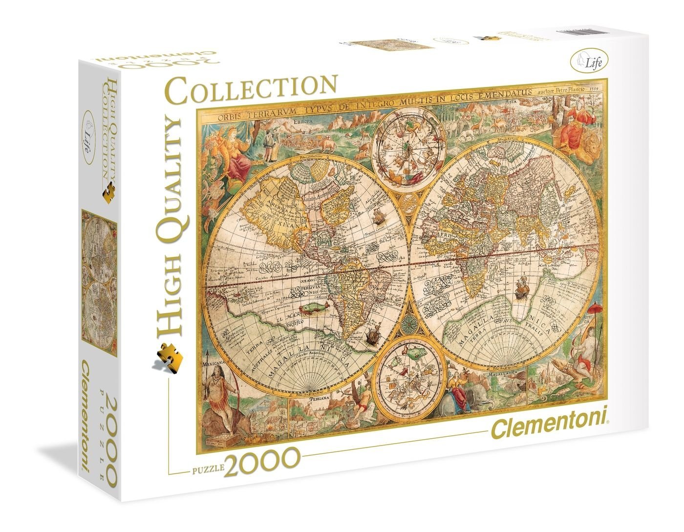 Vieille Carte du Monde - 2000 Teile - CLEMENTONI Puzzle ...