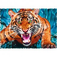 Puzzle  Trefl-11110 Crazy Shapes - Facing a tiger