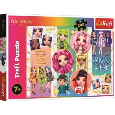 Puzzle Trefl-13289 Amitié De Rainbow High - Mga Rainbow High