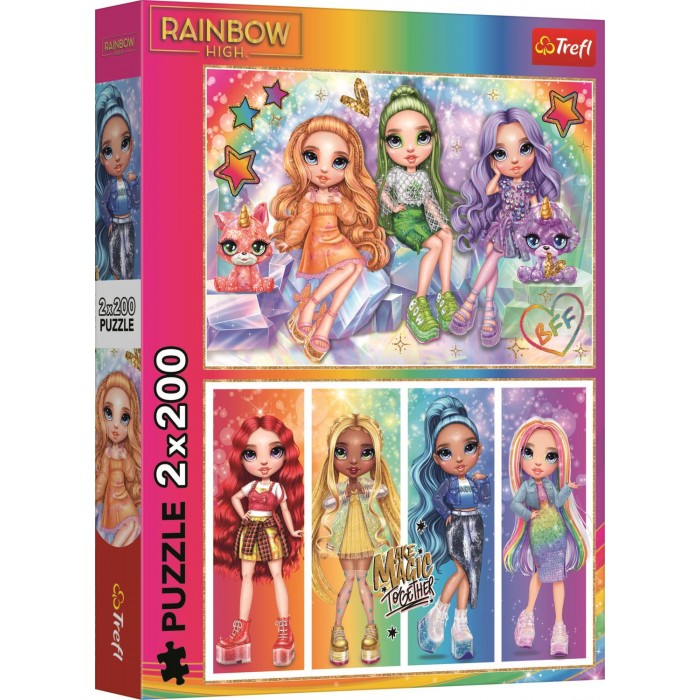 Puzzle Trefl-13335 Poupées Arc-En-Ciel - MGA Rainbow High