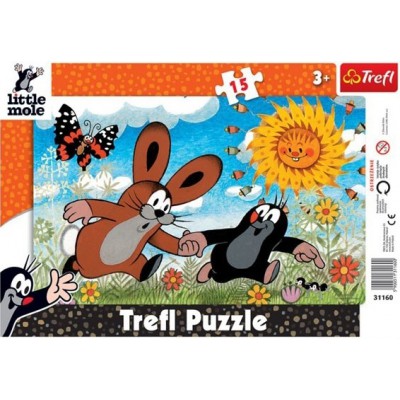 Trefl-31160 Puzzle cadre - La Petite Marmotte : Courons !