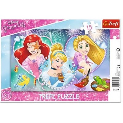 Trefl-31279 Puzzle Cadre - Disney Princess