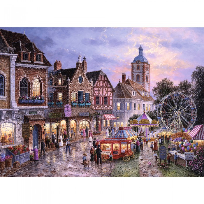 Puzzle  Trefl-33033 Dennis Lewan : Fête Foraine