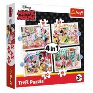 Puzzle  Trefl-34355 4 in 1 - Minnie with Friends