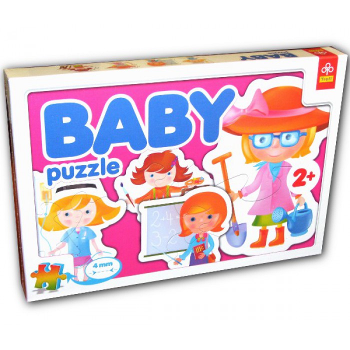 Trefl-36033 4 mini Puzzles forme : Les métiers