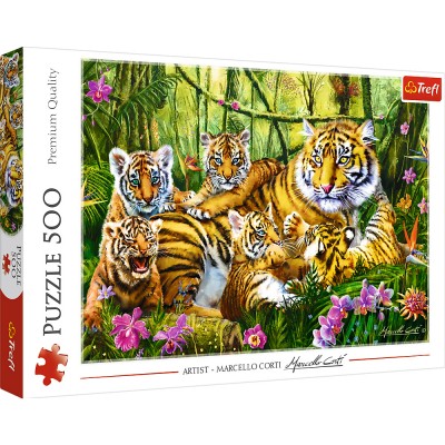 Puzzle Trefl-37350 Famille de Tigres