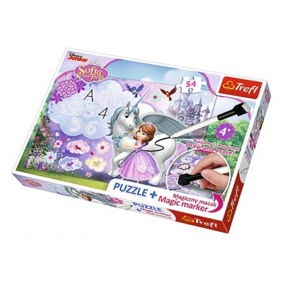 Trefl-75113 Sofia the First - Puzzle + Magic Marker