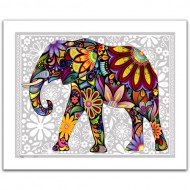  Pintoo-H1479 Puzzle en Plastique - L'éléphant enthousiaste