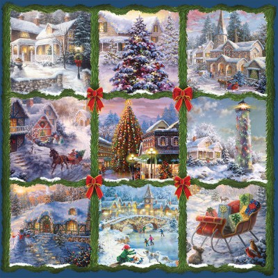 Puzzle Alipson-Puzzle-50056 Christmas Nine Patch