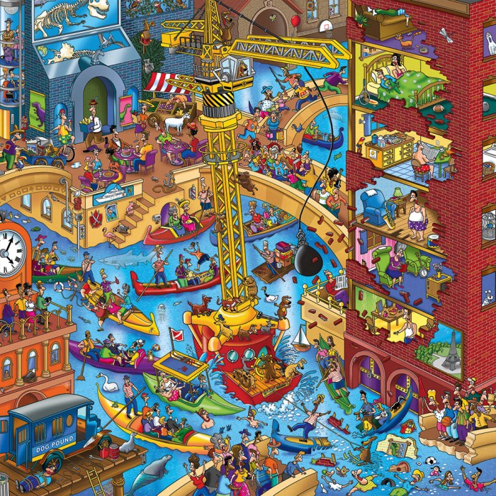 Puzzle  Alipson-Puzzle-F-50045 Steve Skelton - Les Chiens Doivent être Tenus en Laisse !