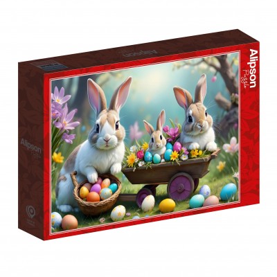 Puzzle Alipson-Puzzle-F-50086 Lapins de Pâques Mignons