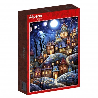 Puzzle Alipson-Puzzle-F-50093 Village Sous la Lune