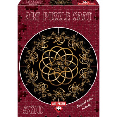 Art-Puzzle-4147 Puzzle Horloge - Danse avec la Nuit (Pile non fournie)