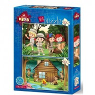  Art-Puzzle-4519 2 Puzzles - Le Camp de Scout