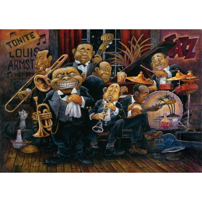 Puzzle Art-Puzzle-4607 Bill Bell : Louis Armstrong et son Orchestre