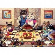 Puzzle  Art-Puzzle-5025 Cat Family