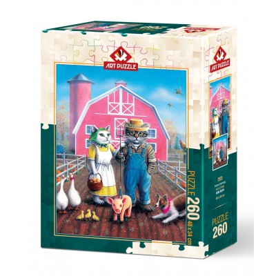 Puzzle Art-Puzzle-5028 Ferme de Chats