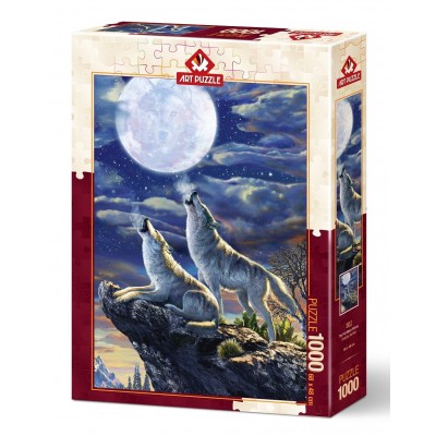 Puzzle Art-Puzzle-5217 Les Loups de la Pleine Lune