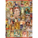 Puzzle  Art-Puzzle-5407 Art Nouveau Poster Collage