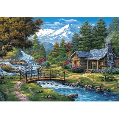 Puzzle Art-Puzzle-5471 Two Small Waterfalls