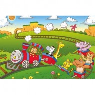  Art-Puzzle-5869 Puzzle en Bois - Le Train des Animaux