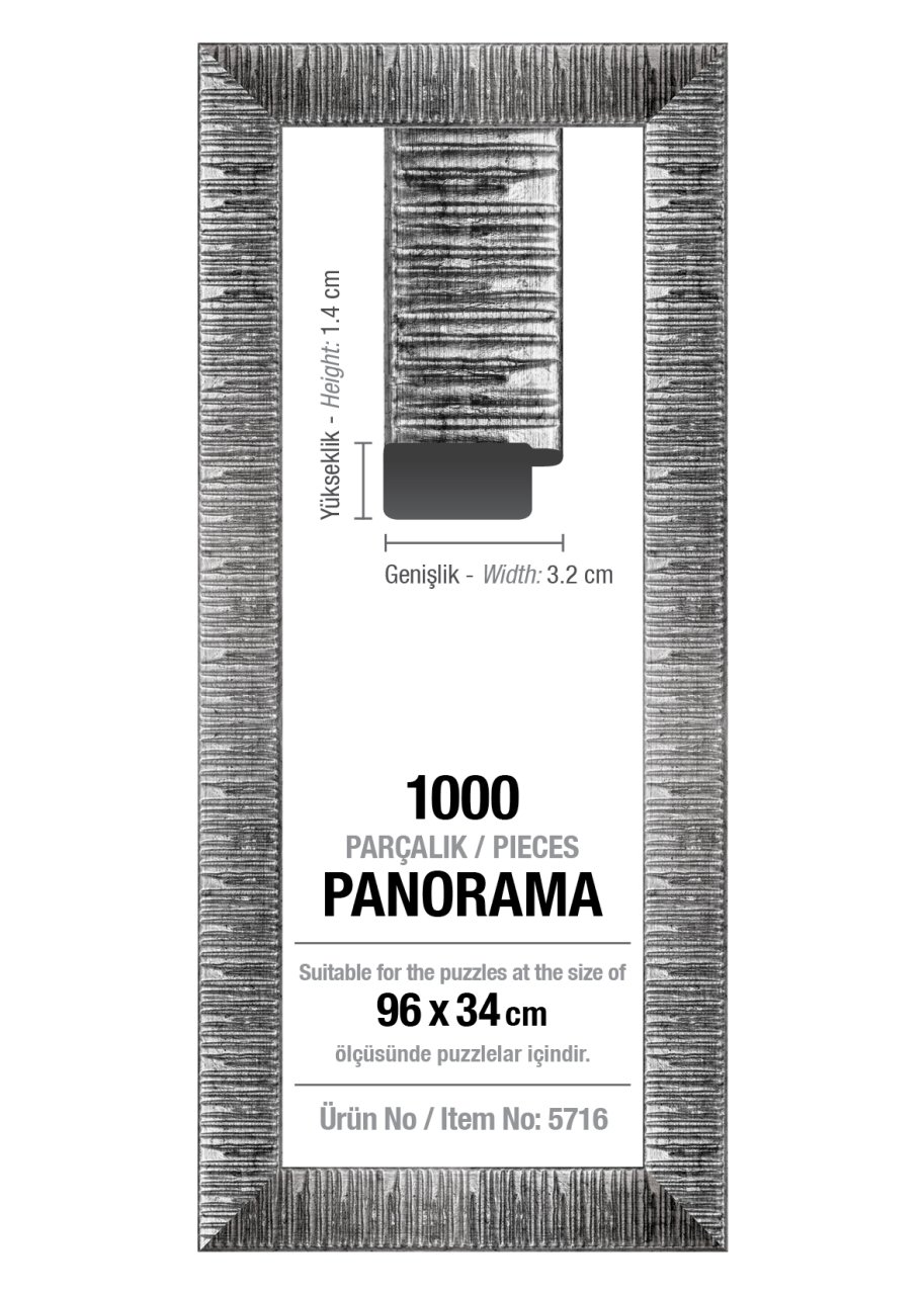 Cadre pour Puzzle 1000 Pièces Panoramique - Blanc - 3 cm