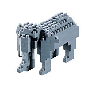 Brixies-57919 Nano Puzzle 3D - Eléphant