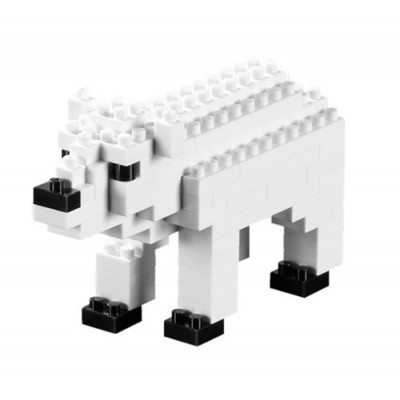 Brixies-57920 Nano Puzzle 3D - Ours Blanc