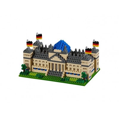Brixies-58645 Nano Puzzle 3D - Reichstag Berlin (Level 4)