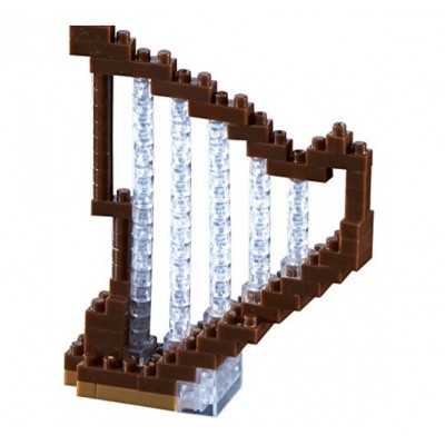 Brixies-58670 Nano Puzzle 3D - Harpe (Level 1)