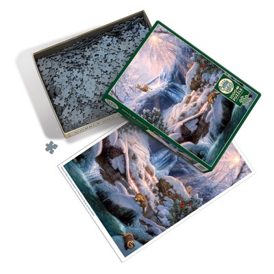 Puzzle Cobble-Hill-40003 Chutes Mystiques en Hiver
