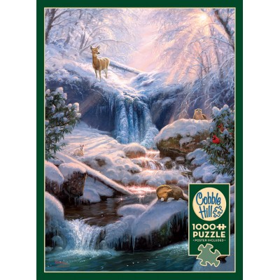 Puzzle Cobble-Hill-40003 Chutes Mystiques en Hiver