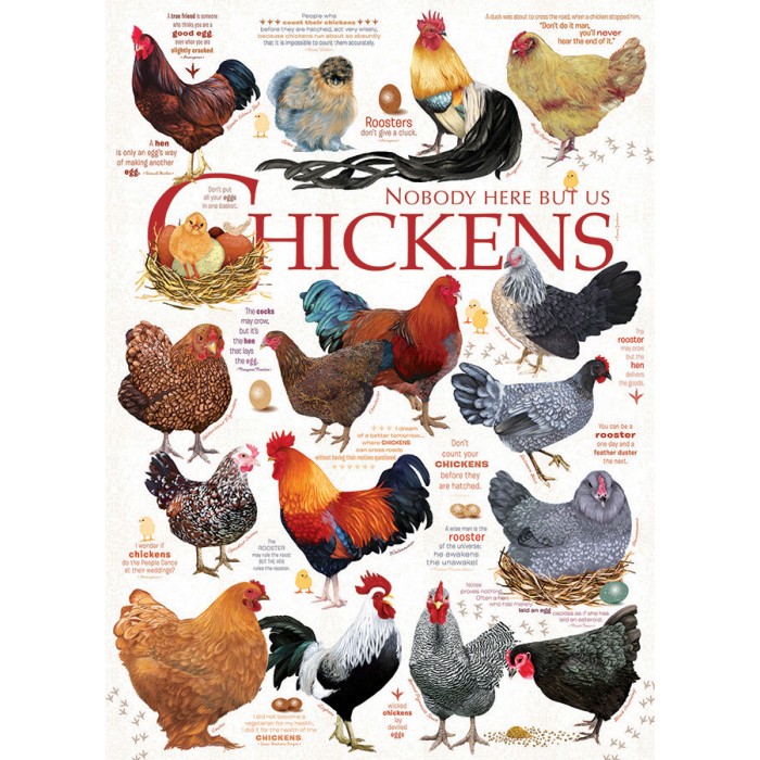 Puzzle  Cobble-Hill-40137 Chicken Quotes