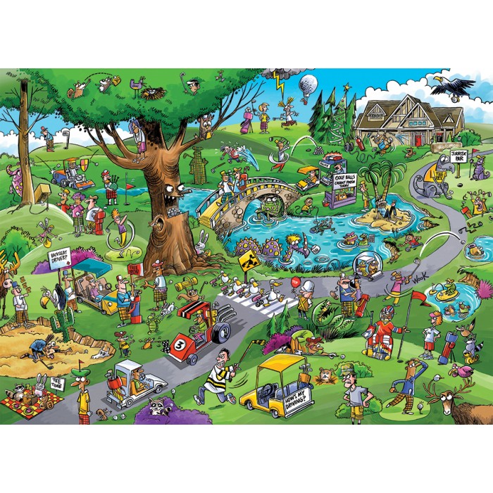 Puzzle  Cobble-Hill-44502 DoodleTown: Une Affaire qui Roule