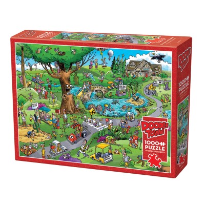 Puzzle Cobble-Hill-44502 DoodleTown: Une Affaire qui Roule
