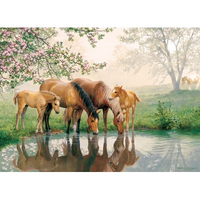 Puzzle Cobble-Hill-47025 Pièces XXL - Horse Family